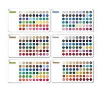 6PCS Seasonal Color Palette Card - Acrylic Analysis Kit, 54 Shades Styling