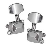 6pcs Semi Chiuso Chitarra Corning PEGS 3L3R Guitar Machine Catle Knobs Autunno della Testa per Chitarra Elettrica o Finitura Chrome (SILVER)