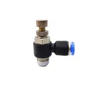 6PCS Serie SL 1/8 "1/4" 3/8 "1/2" Filettatura esterna Cilindro Valvola a farfalla Regolatore di pressione dell'aria Raccordi pneumatici)(Sl6-01 (6pcs a Lot))