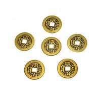 6pcs/set ottone cinese Feng Shui i Ching Divination coins for Success diametro 2,8 cm borsa W Fengshuisale y-1055