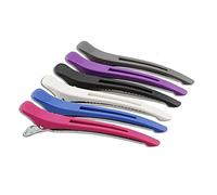 6Pcs/set Pinup Plastic Duck Bill Hair Clips for Sectioning Hair - Professional Non Slip Silicone band Clips Salon DIY Accessories Hairpins Hairgrip for Women(Plastic & Metal Duckbill)