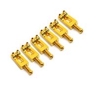 6pcs / Set Tipo Concavato Chitarra Elettrica Tremolo Bridge Stringa Selle 20.5 * 10.5mm Chrome/Gold ponte chitarra(6 pcs Gold)
