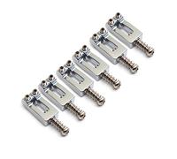6pcs / Set Tipo Concavato Chitarra Elettrica Tremolo Bridge Stringa Selle 20.5 * 10.5mm Chrome/Gold ponte chitarra(6 pcs Chrome)
