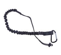 6PCS Sicurezza Bungee Tether Cordino for attrezzi con moschettone Gancio Arrampicata Lavoro Anti-Caduta Corda di sicurezza aereo Accessori for arrampicata Per Lavoro(Black)