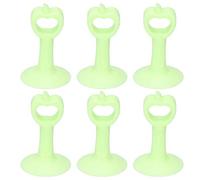 6PCS Silicone Fermaporta Protezione da parete Anti collisione Assorbimento degli urti Paraurti per casa Bagno Ufficio Durevole Verde 75x45mm