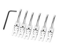 6pcs Silver Guitar Guitar Bridge String Siste per ponti tremolo, accessori per chitarra elettrica con rulli per prevenire le corde rotte e migliorare il tono