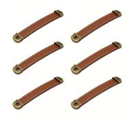 6PCS Similpelle Tira Cabinet Con Zinco Lega Tappi 15.5cm Lunghezza Decorazione