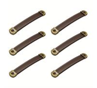 6PCS Similpelle Tira Cabinet Con Zinco Lega Tappi 15.5cm Lunghezza Decorazione