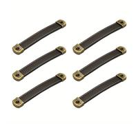 6PCS Similpelle Tira Cabinet Con Zinco Lega Tappi 15.5cm Lunghezza Decorazione