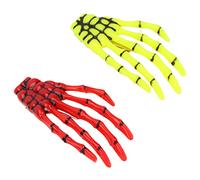 6pcs Skeleton Hand Hosso Clips Cranio Hairpins Fluorescente Punk Rock Rock Rock Barrettes per Halloween Cosplay Festa con in Lega di Plastica