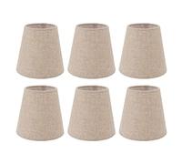 6Pcs small lamp shade, on drum linen fabric lampshade candle bulbs lighting accessories for table lamp,desk lamp,chandelier,wall lamp 9.3 x 14 x 13 cm
