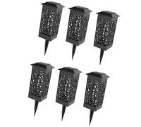 6pcs solare Hollow-out prato leggero leggero strumento di