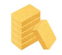 6Pcs Spugne per Piatti, 2.8"x4.3"x1.2" in Polpa di Legno, Beige per Scrub