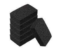 6Pcs Spugne per Piatti in Polpa di Legno 2.8"x4.3"x1.2" Nere