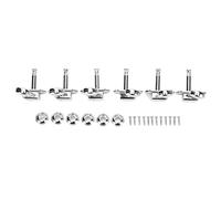 6Pcs String Tuning Key Oval Retro 1:15 Gear Ratio Semi Closed Guitar Tuning Keys Silver, Metal Tuning Pegs for Acoustic Electric Guitar, Replacement Tuning Keys with Screws and