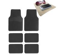 6pcs SUV Pavimento Tappetini Per Auto Furgone Carpet Liner Nero W/Beige Corsa