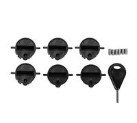 6pcs Taglio di Surf Taglie in plastica Bianca Nera FCS Fin g5 Tastiera Vite a tappa della Scatola per Gli Accessori per la tavola da Surf (Nero)