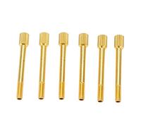 6Pcs Tremolo Bridge Saddle String Lock Screws, Electric Guitar Double Locking Intonation System, Gold Metal Through - Mounting Bridge Parts for Replacement