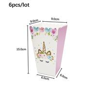 6pcs Unicorno Carta Regalo Borsa Per Pacchi Sporta Compleanno Festa Forniture