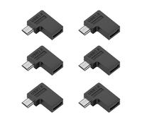 6Pcs USB C a Micro USB 90 ° angolo di ricarica connettore dati spina USB C femmina a micro USB maschio adattatore ad angolo retto 10W (5V2A) 480Mbps, per telefono MP3 MP4 fotocamera digitale,