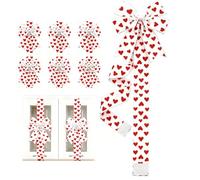 6PCS Valentines Day Cabinet Ribbon Bows Set, Valentines Day Cabinet Bows, 78.8 Inch With closure, for Cabinet & Kitchen Decorations Valentines Party Supplies (PinkB,6pcs)