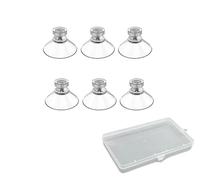 6pcs Ventose Versatili Trasparente con Filettatura,Ventosa 40mm con Dado M4 Ventose Plastica per Vetro in Bagno Cucina Ganci con Ventosa Trasparente,Morbido Forte Aspirazione,per cucina e vetro, ecc.