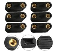 6Pcs Windsurf Plastica Nera 2-Hole Laccio per il Piede Insert Windsurf Tavola