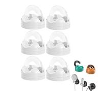 6Pezzi Magnetic Cord Organizer Holder, Clip per Cavo a Molla - 360° Rotazione Migliorata Fermacavo Autoadesivo Senza Residui, Gestione Cavo, Organizzatore di Cavi per cavo di ricarica USB (Bianco)