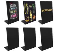 6Pezzi Mini Lavagna Piccola Lavagnette 21 x 14cm Plastica Lavagnetta Piccola Lavagna Cancellabile Lavagnette Messaggi Bordo Piccole Lavagne da Scrivere per Matrimoni Ristoranti Cartellini Prezzi