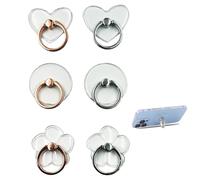 6pezzi Supporto per Anello del Telefono,Trasparente Supporto per anello per cellulare,Support per Anello Girevole,Support per Cellulare Tempestato di Diamanti,per Telefoni Cellulari,Tablet