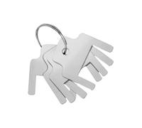 6Pieces Pratico Dispenser Professionale Chiave di Ricambio Cromo Acciaio Placcato Commerciale Bagno Emergenze Strumento di Carta Dispenser Chiave