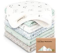 6pk Salviette bebè cotone per neonati - Salviette in mussola di cotone bio morbide per maschi, femmine, neonati, asciugamani bimbi, assorbenti e delicate per pelle sensibile (Nordic)