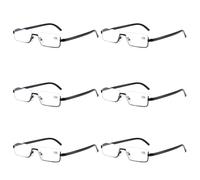6PK Uomo Mezza Montatura Metallo Occhiali da Lettura Blu Luce per Piccolo Faccia