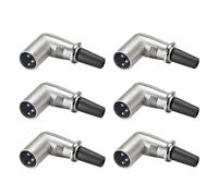 6pz 3-Perni XLR Angolo Retto Connettore Adattatore,Microfono Spinotto