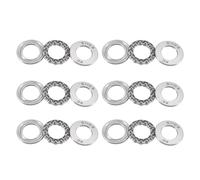 6pz 30mmx17mmx9mm singola riga Cuscinetti a sfera reggispinta grigio 51103