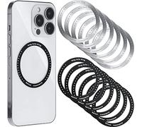 [6pz] Anello MagSafe adesivo con colla 3M per conversione telefono. Compatibile con caricatore wireless e portafoglio MagSafe. Per Android, iPhone e Samsung.