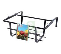 6PZ BALCONIERA TULIPANO REGOLABILE FERRO BATTUTO VERN NERO CM 40X22 H.CM 15: