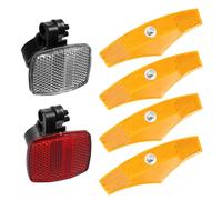 6pz Bicicletta Anteriore Posteriore Riflettore Kit Rosso Bianco