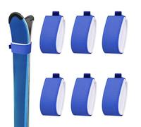 6pz Cinghie Fermasci, 48,4x5,4cm Fissaggio Sci con Imbottiture di Protezione Regolabili Accessori Sci Deposito Attrezzatura Sci per Tavole Bastoncini Sci Sport Invernali (Blu)
