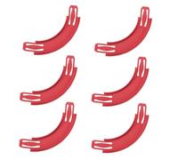 6pz Connettori Pista per Hot Wheels, Premium ABS 90 Gradi Connettori per Pista Curva Componenti Traccia Macchinine Giocattolo Compatibili con Hot Wheels (Rosso)