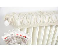 6PZ Copricalorifero Elasticizzato in Beige Estensibile da 40 a 80cm Ecrù Copri Termosifoni Tessuto Copri Calorifero in Stoffa Copritermosifone Stoffa in Cotone 100% Copricalorifero MADE IN ITALY