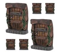 6pz Decorazioni per delle Fate: Mini Porta in Resina - Piccola Porta