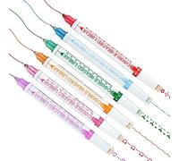 6Pz Evidenziatori Curves, Dual Tip Evidenziatori con 6 Diverse Forme Curve, Rullo Punta Rivestimento Penne Curve a Doppia Punta, per La Scrittura di Carte, Disegno, Prendere Appunti, Fai da Te