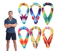 6pz Fasce Rinfrescanti per Il Collo, 63x5cm Bandana Rinfrescante per Il Collo con Bottone Sciarpa Fresca Fascia per Il Collo per Passeggiate Equitazione All'Aperto Tempo Caldo (Mimetico)