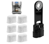 6pz Filtri di Ricambio e Portafiltro per l'Acqua per Ninja Macchina Caffè Espresso, Accessori di Facile Installazione for un Caffè dal Gusto Migliore Compatibili con Ninja Luxe Café ES701 ES601