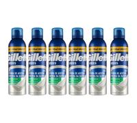 6pz Gillette Schiuma da barba lenitiva profumata Aloe Vera pelle sensibile 250ml