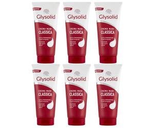 6pz Glysolid crema mani classica aiuta rigenera e protegge 75ml