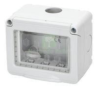 6PZ INVOLUCRO A PARETE + PORTELLA IP55 POSTI 3 MM 101X83 H.MM 65 X ABM: