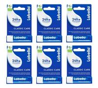 6pz LABELLO CLASSIC CARE classico burrocacao Idratante 24H per labbra 4,8g