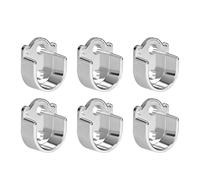 6pz lega zinco Guardaroba supporti asta flangia supporto montare asta diam. 25mm